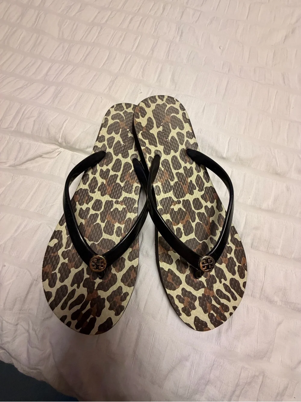 Tory Burch flip flops, worn once.